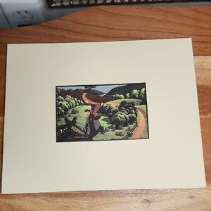 Scenic Landscape Art Print with Cream Mat